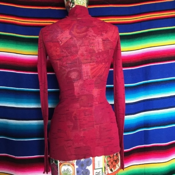 FP Free People Ribbed Mock Neck Top Lace Marled Layer - Picture 4 of 7